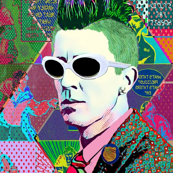 Tolkien 4: White sunglasses and tall green hair