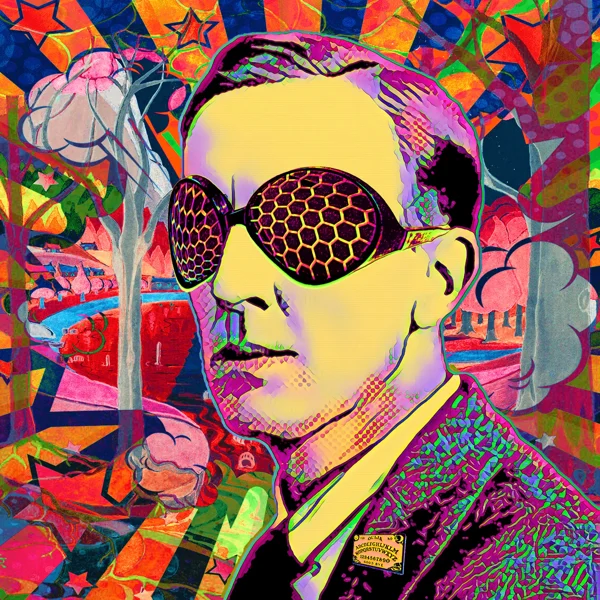 Tolkien 50: Honeycomb-patterned glasses with a yellow face