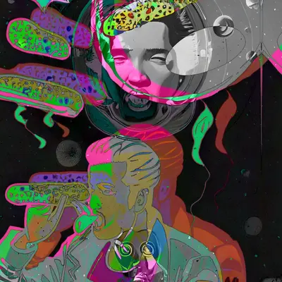 Layered Pink Elvis remix
