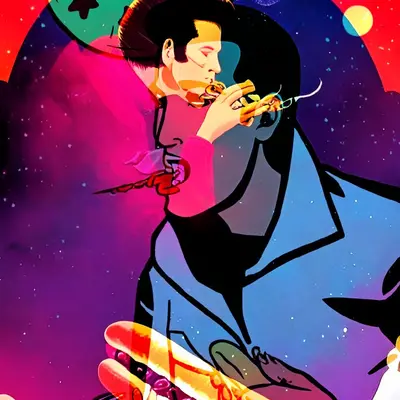 Layered Pink Elvis remix