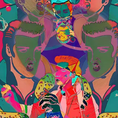 Layered Pink Elvis remix