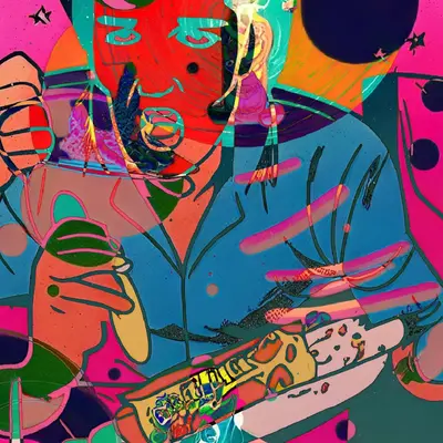 Layered Pink Elvis remix