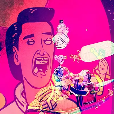 Layered Pink Elvis remix