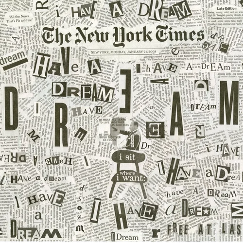 Newspaper collage, January 21st, 2008