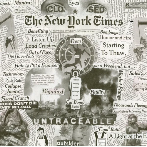 Newspaper collage, January 26th, 2008