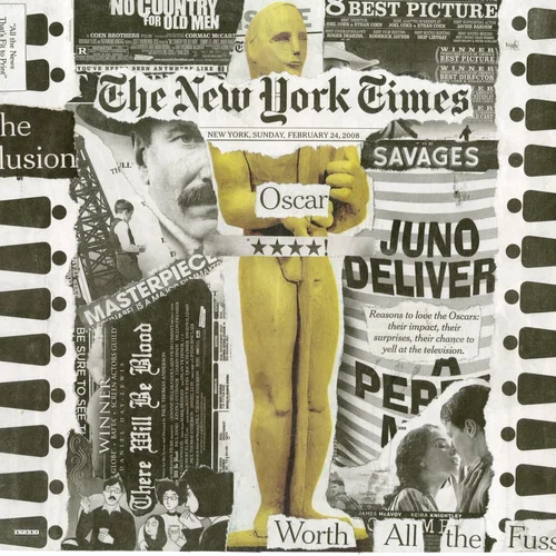 Newspaper collage, February 24th, 2008