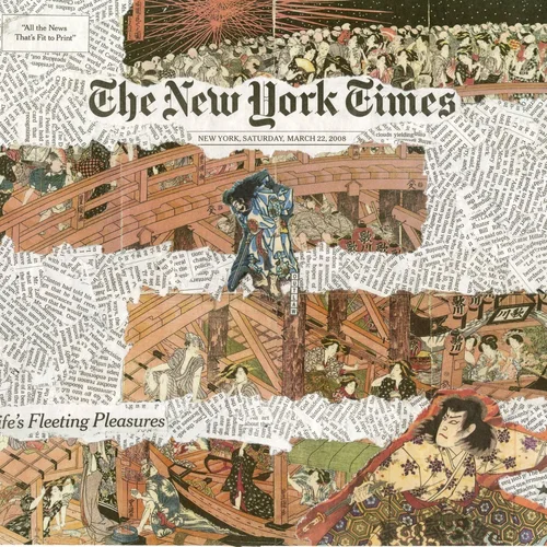 Newspaper collage, March 22nd, 2008