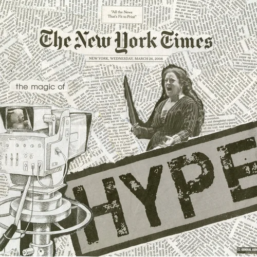Newspaper collage, March 26th, 2008