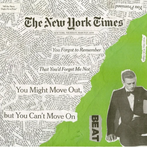 Newspaper collage, March 27th, 2008