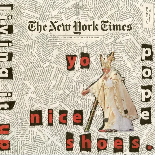 Newspaper collage, April 21st, 2008