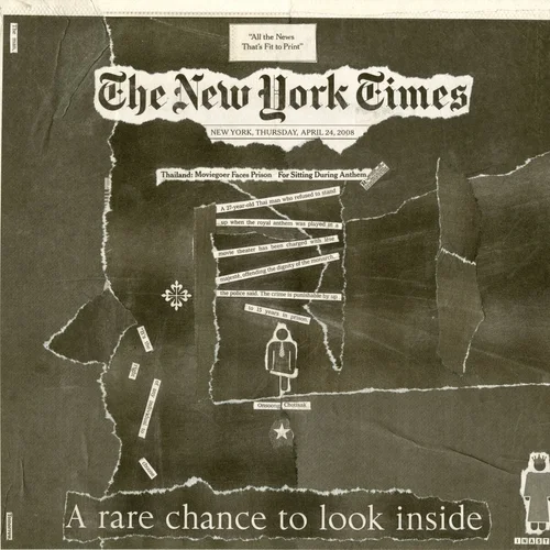 Newspaper collage, April 24th, 2008