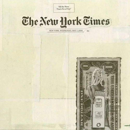 Newspaper collage, May 7th, 2008