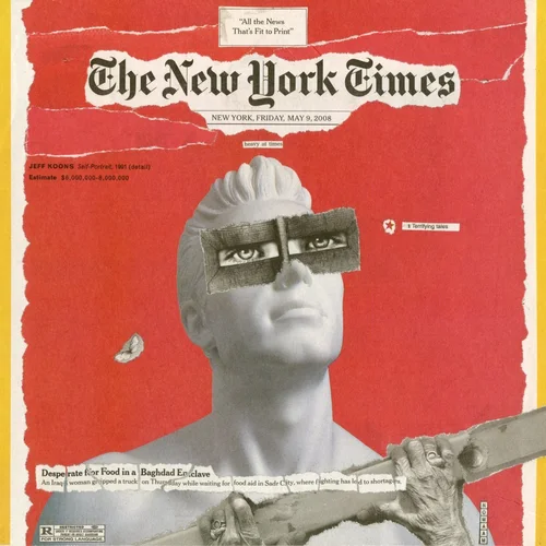 Newspaper collage, May 9th, 2008