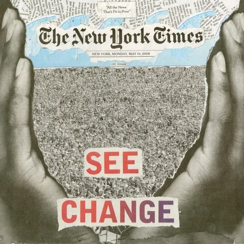 Newspaper collage, May 19th, 2008