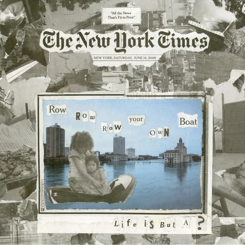 Newspaper collage, June 14th, 2008