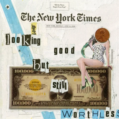 Newspaper collage, June 16th, 2008