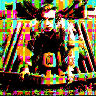 Cowcatcher digital collage