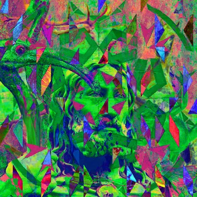 Verdigris digital collage